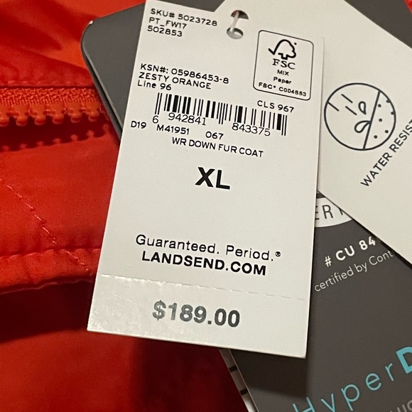 NWT LANDS END DOWN-FILLED PUFFER COAT - Picture 11 of 13